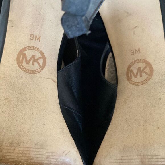 Michael Kors Clara Women's Black Peep Toe Side Zip Stiletto Boots Size 9 - Picture 8 of 11